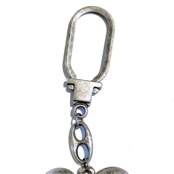 Vintage Harlequin Clown Masques Masks Shaped Metal Keychain Silver Tone Theatre - Picture 7 of 8